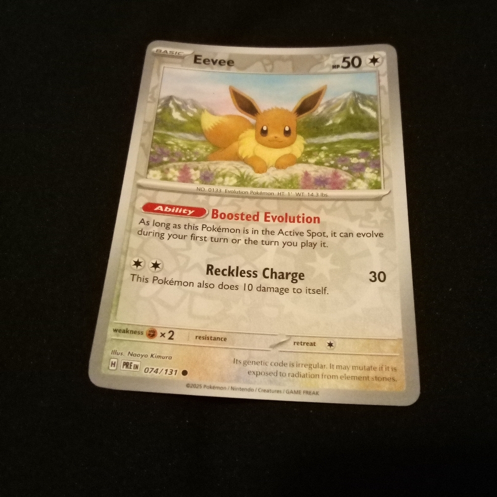 Pokemon Eevee 074/131 Prismatic Evolutions Reverse Holo